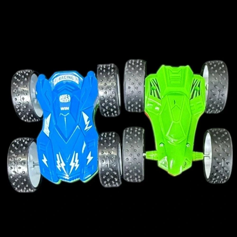 2 Four-Wheeled Double-Sided Drive Inertia Toy Car‎  Stunt Blue/Green/Red